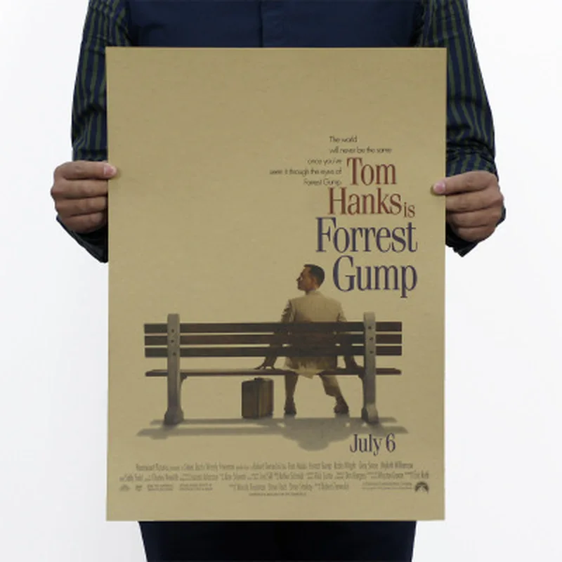 Forrest Gump Hollywood Inspirational Movies Kraft Paper Posters Frameless Mural Decoration Vintage Film Poster Wall Sticker | Дом и сад