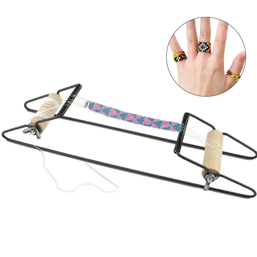 

DIY Wood Weaving Beading Loom Kit Bracelet Jewelry Handmade Knitting Tool for Jewelry Bracelets Necklaces Gift