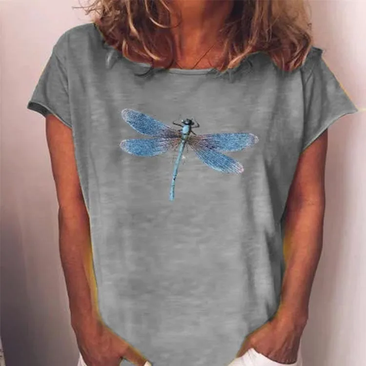 

Summer Hot Sale Women's Foreign Trade Dragonfly Women's T-shirtSummer Hot Sale Women's Foreign Trade Dragonfly Women's T-shirt