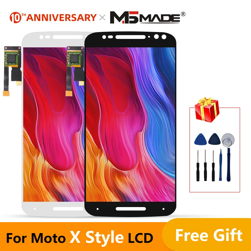 

For Motorola Moto X Style LCD XT1570 XT1575 XT1572 LCD Touch Screen Digitizer Display Replacement Assembly Parts With Frame