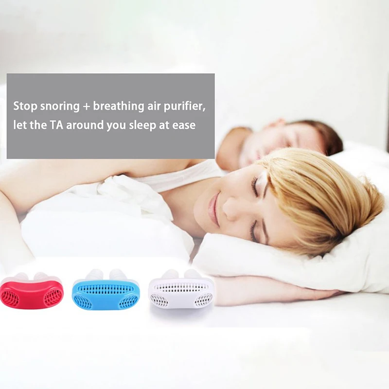

Silicone Anti Snoring Nasal Dilators Anti Snore Nose Clip Sleep Tray Sleeping Aid Apnea Guard Night Device