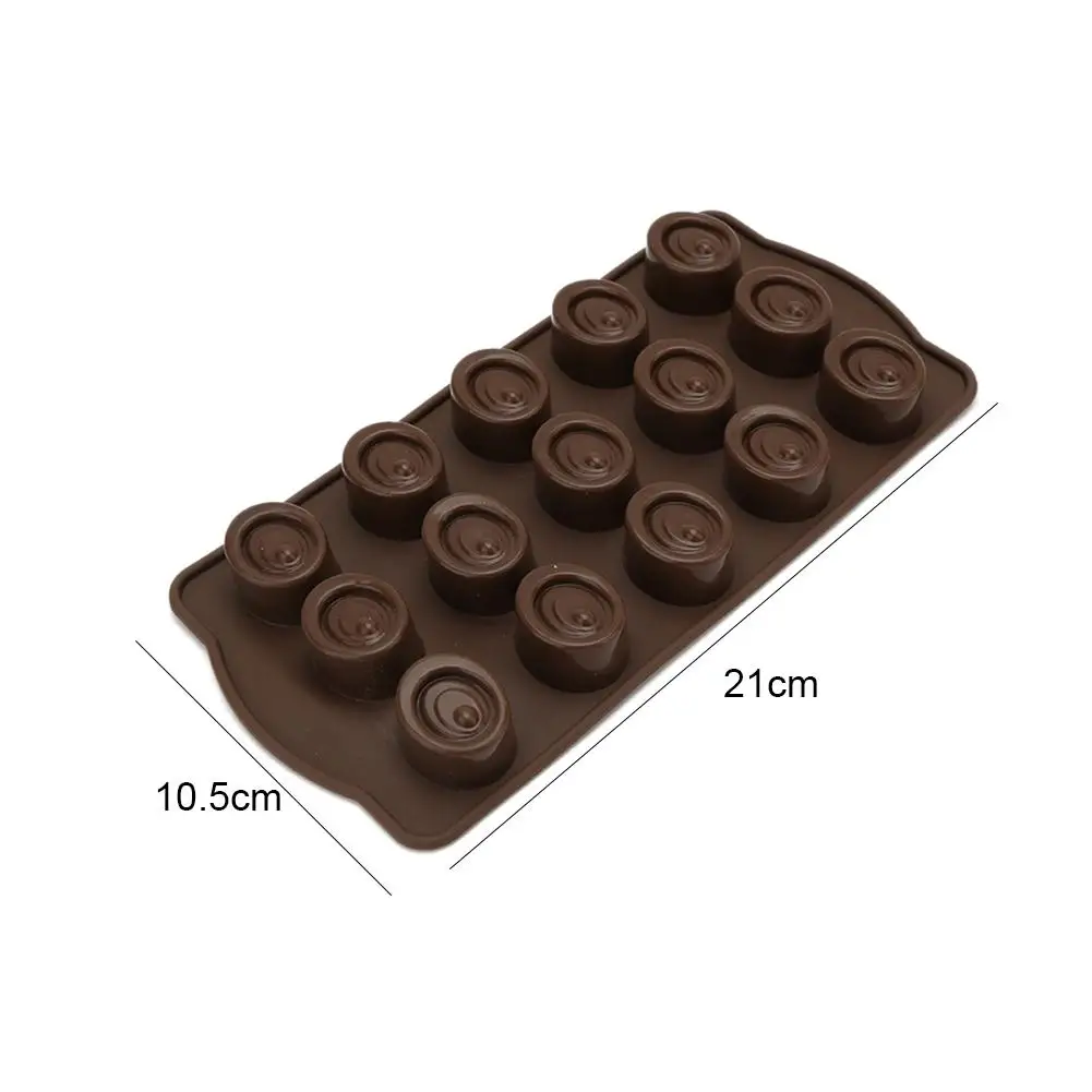 15 Hole Cake Mold - Oval Gold Ingot-Shaped Chocolate Silicone High Temperature Resistance Jelly Hard Candy | Дом и сад