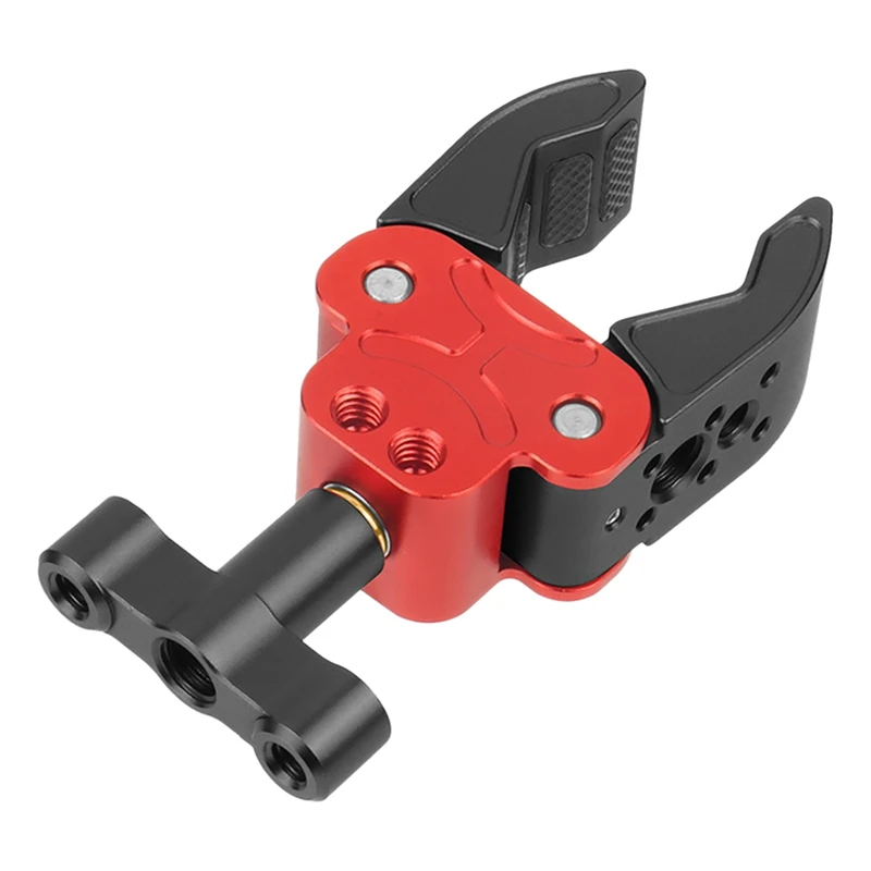

NEW-Camera Clamp Mount,Camera Super Clamp W/1/4 and 3/8 Screw Holes for Camera/Field Monitor Adapter Bottom Clamp