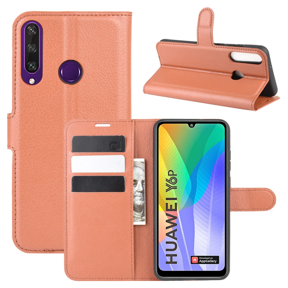 For Huawei Y6P Case Flip High Quality Leather Stand Cover With Card Holder | Мобильные телефоны и аксессуары