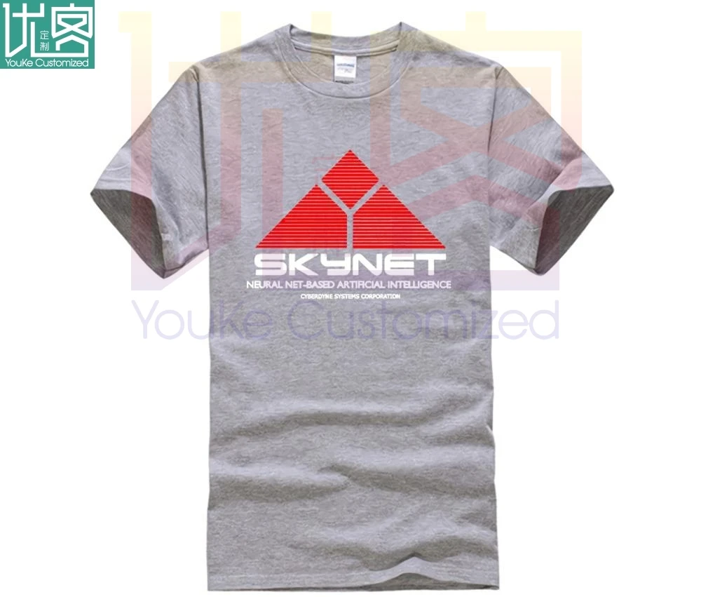

Skynet Cyberdyne Systems Terminator Men's T-Shirt Hip-Hop Simple Splicing Tee Tops Shirt Fashion Classic T Shirt