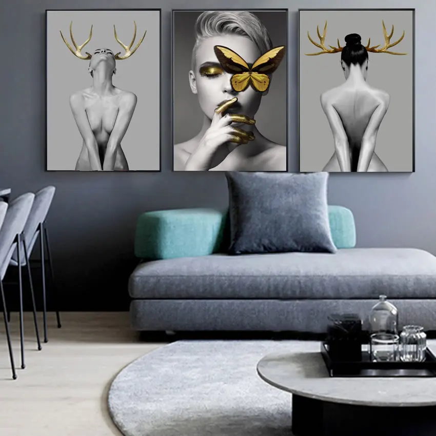 Картина маслом в виде бабочки пера девушки пробуждение холст плакат печать