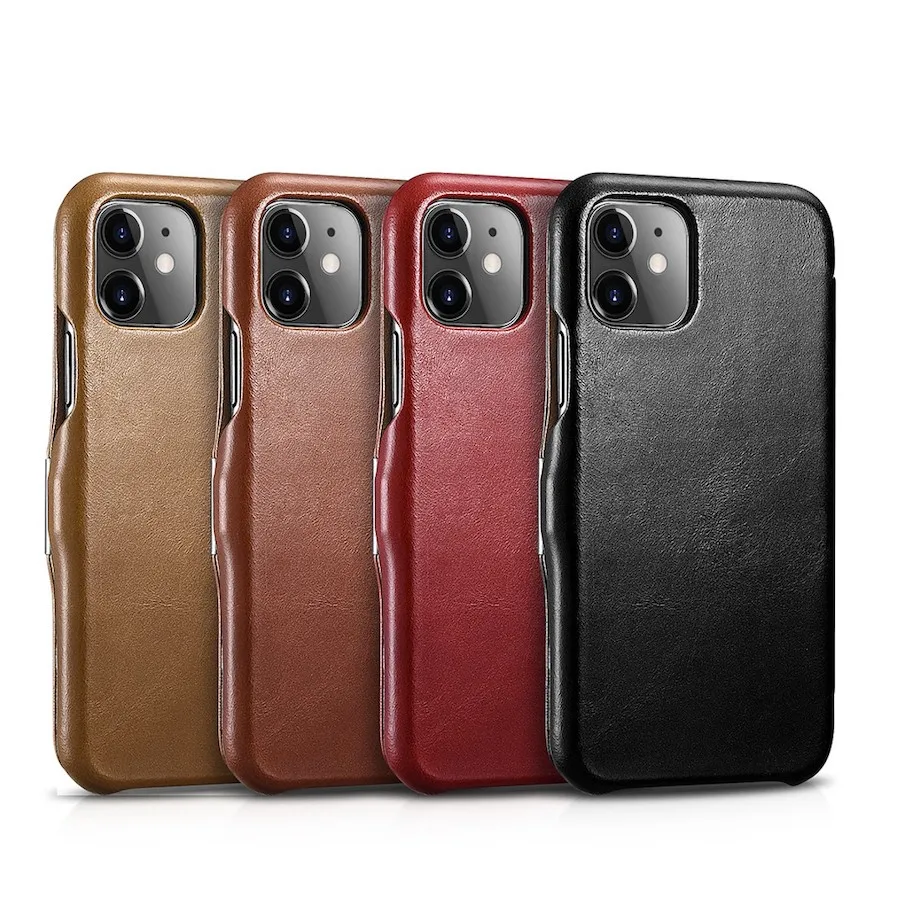 Чехол iCarer из натуральной кожи с откидной крышкой винтажная серия для iPhone 11 PRO MAX X XS