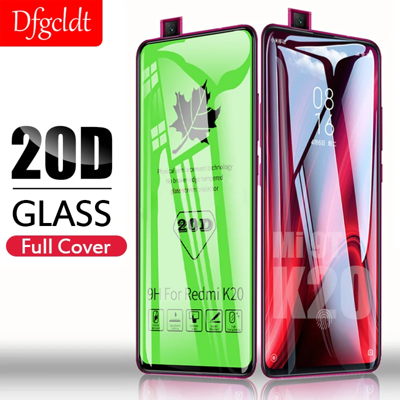 Закаленное стекло 20D с изогнутыми краями и полным покрытием для Xiaomi A3 Redmi Note 10 9 8 8T