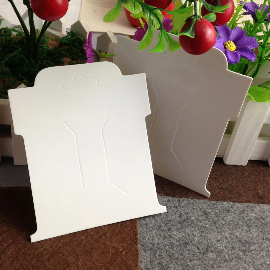 wholesale hot 2015 new blank white hair clip hair band cards jewelry display cards if custom logo will cost extra free global shipping