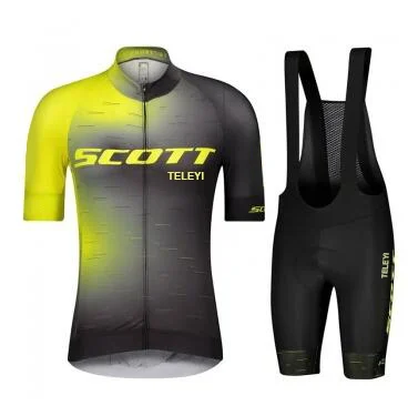 

SCOTT TELEYI Bicycle Clothes Men Cycling Sets Summer Pro Team Road Bike Short Sleeve Clothing Men's Mtb Jersey Set Sport Wear