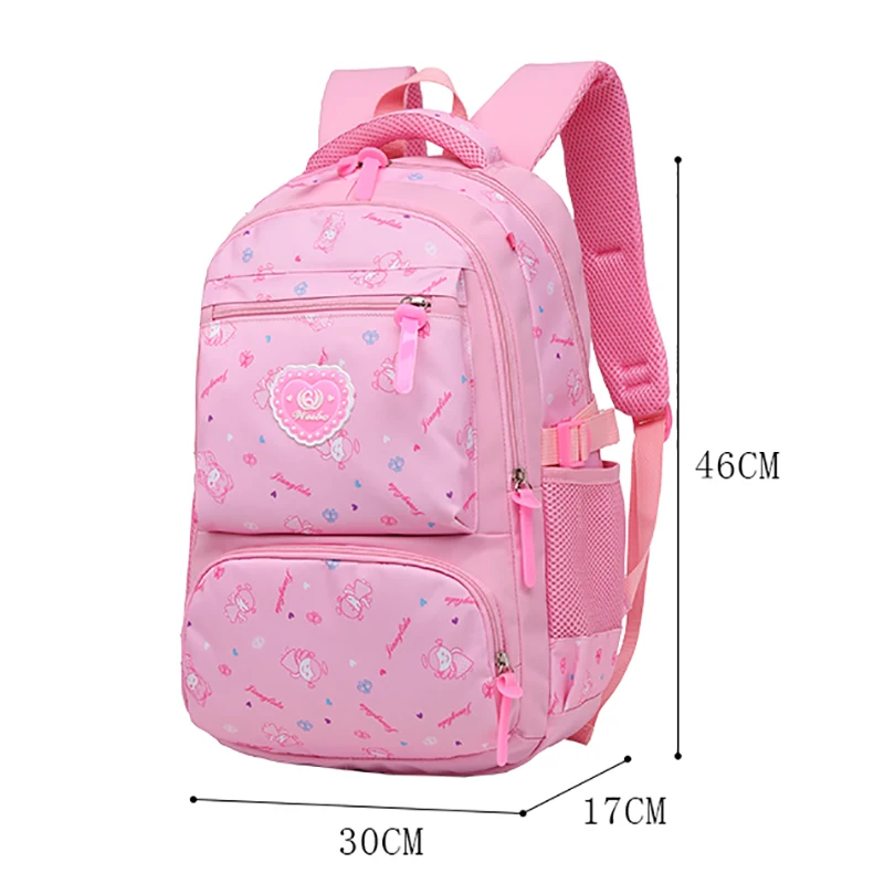 

3Pcs set Elementary School Backpack Pink Lovely Satchels Princess Backpack Fashion Casual Backpack And Shoulder Bags For Girl