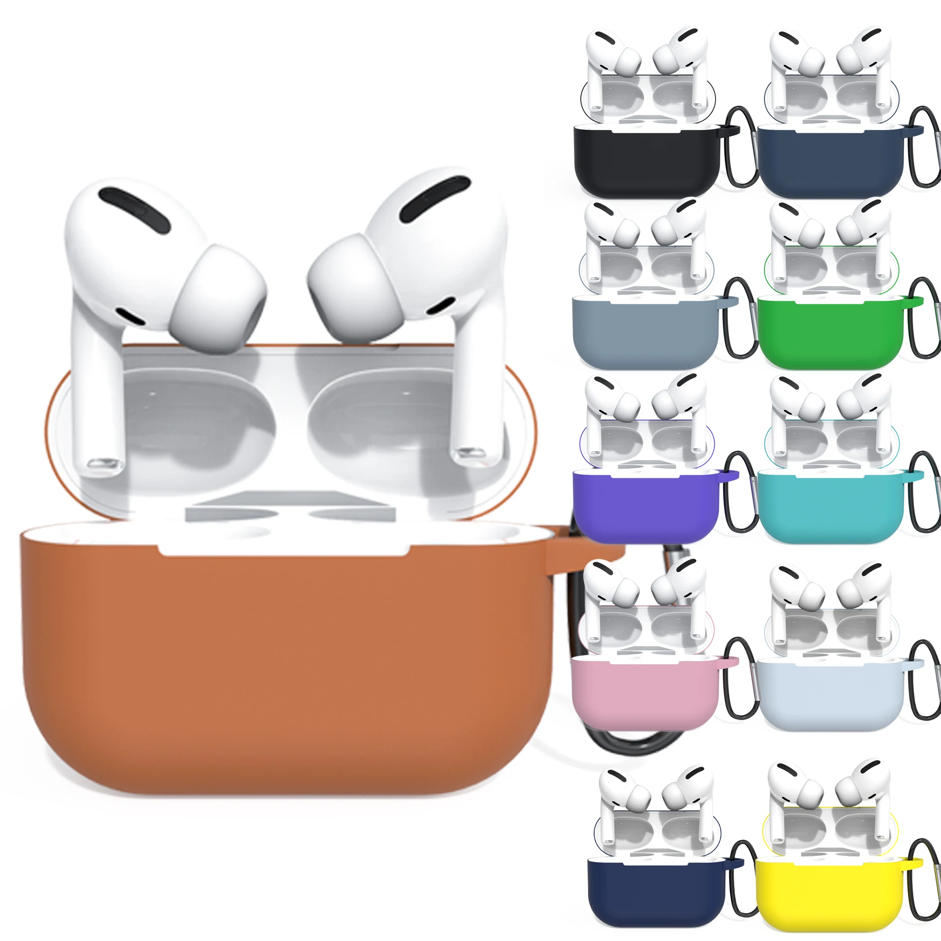 Несколько силиконовый чехол для Airpods Pro Чехол TWS Bluetooth наушники Защитный Мягкий