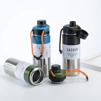 new 304 vacuum stainless steel vacuum flask outdoor portable rope sports water cup car accompanying gift cup universal vacuum