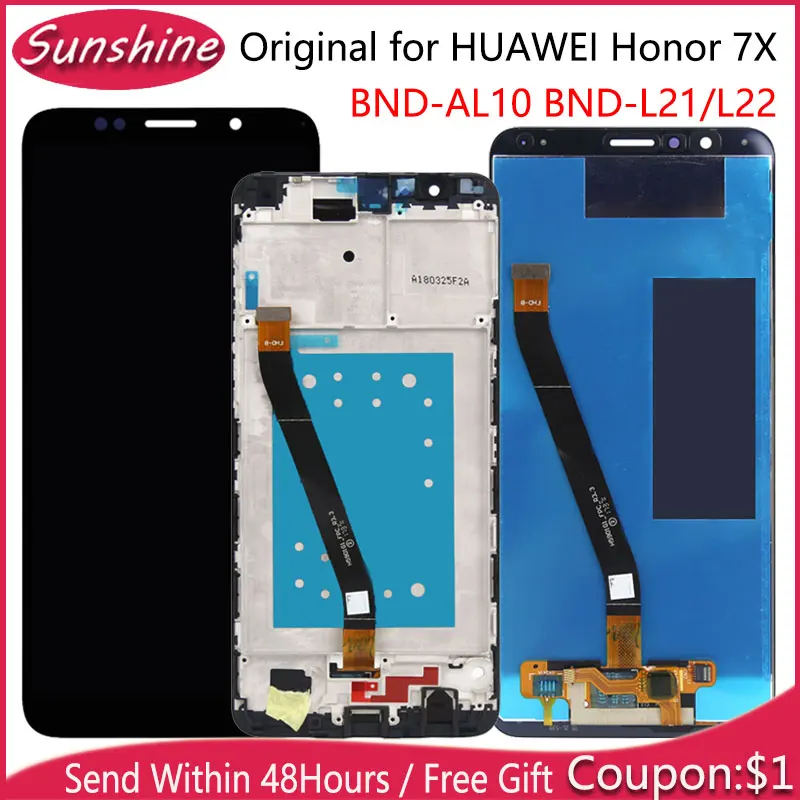 Оригинальный ЖК дисплей для Honor 7X сенсорный экран в сборе сменный Huawei 7 X L22 L24