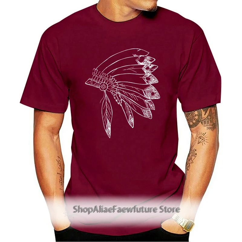 

2021 Fashion Men T Shirt Native Eagle Chief T Shirt Summer Personality