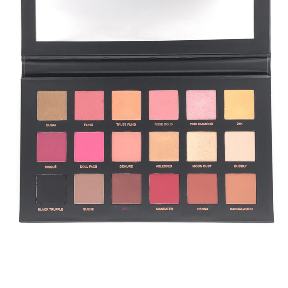 18 цветов Тени для век Матовая косметическая Палитра мерцающие Перламутровые