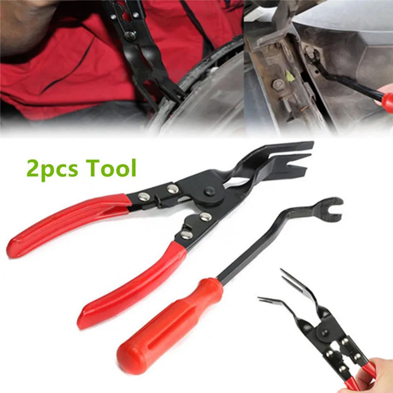 

2Pcs Repair Tools Auto Car Door Trim Clip Removal Pliers Dash Panel Moulding Tool