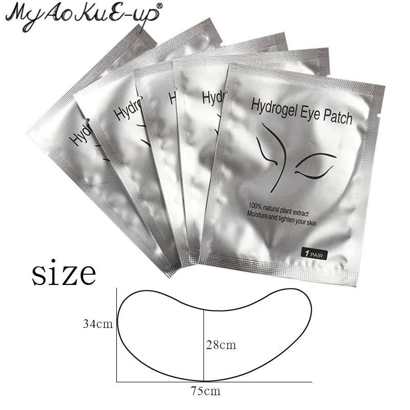 Накладки на глаза 50 пар гидрогелевые накладки накладные ресницы маска для глаз