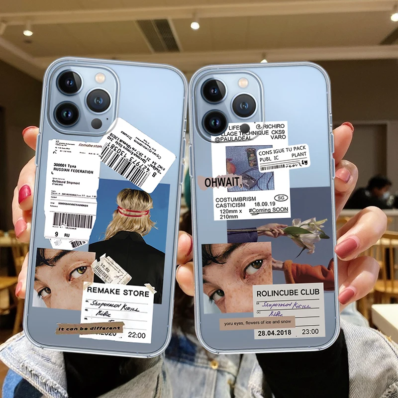 

Street fashion funny Label barcode Phone Case For iPhone 13 12 mini 11 Pro Max XS Max XR X 8 7 Plus X SE2020 Cute Soft TPU Cover