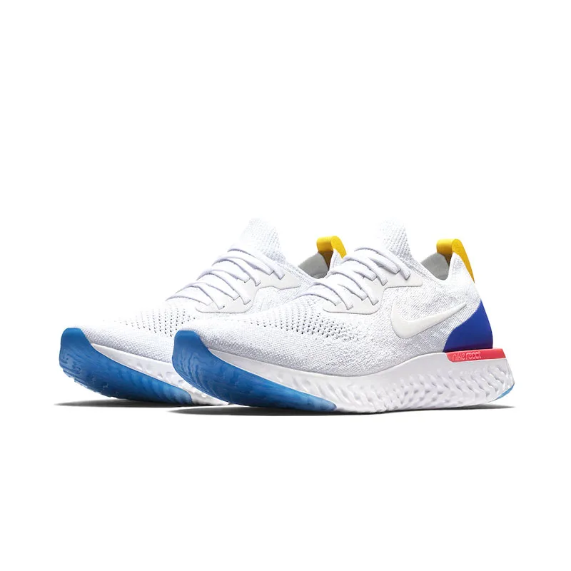 Оригинальные женские кроссовки Nike Epic React Flyknit модные Легкие беговые