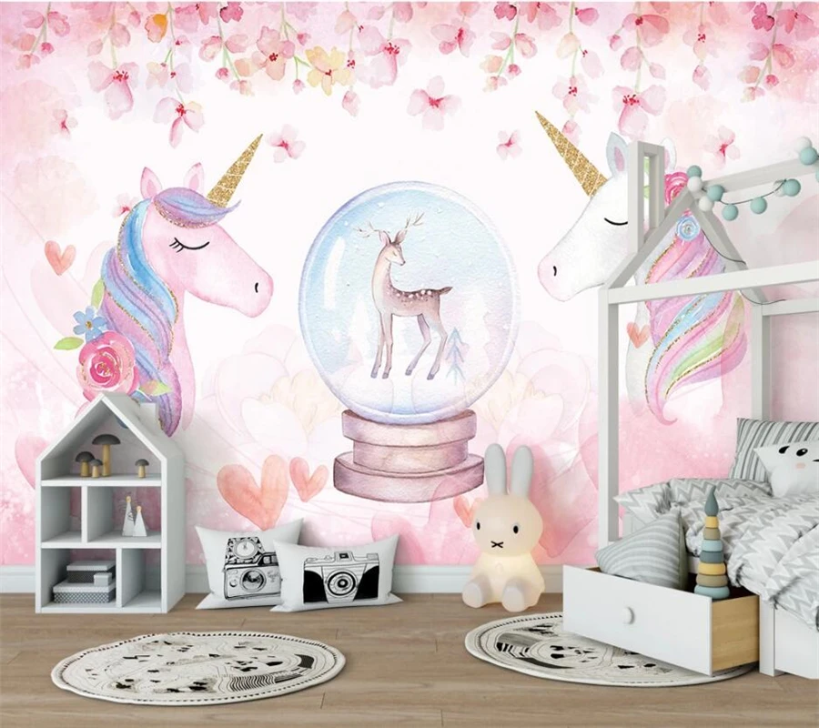 3d обои на заказ скандинавский минималистичный розовый фон ручная роспись любовь