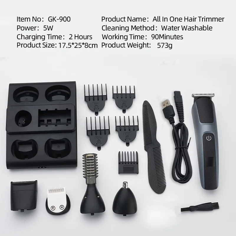 

2021 New Hair Clipper Professional All In One Electric Razor Trimmer for Men Grooming Kit Beard Trimmer Set Hair Cutting Machine