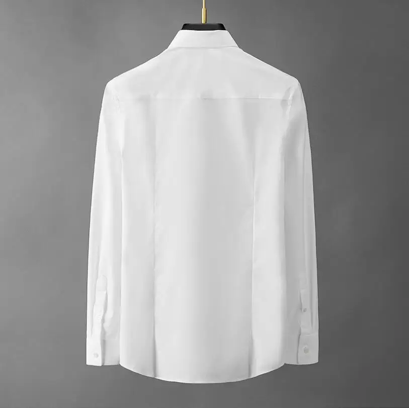 Мужская деловая рубашка, приталенная хлопковая рубашка с длинным рукавом, весна-лето, 2021 от AliExpress RU&CIS NEW