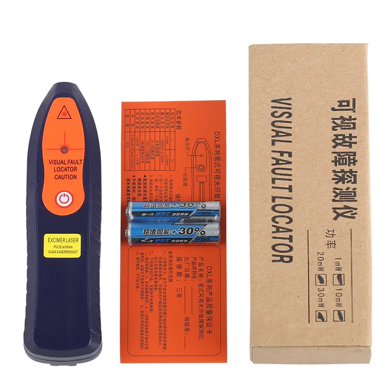 

AUA-K10/30KM Mini 30mw/10mw Red Laser Light Fiber Optic Cable Tester SC/FC/ST Visual Fault Locator Checker Optical Power Meter