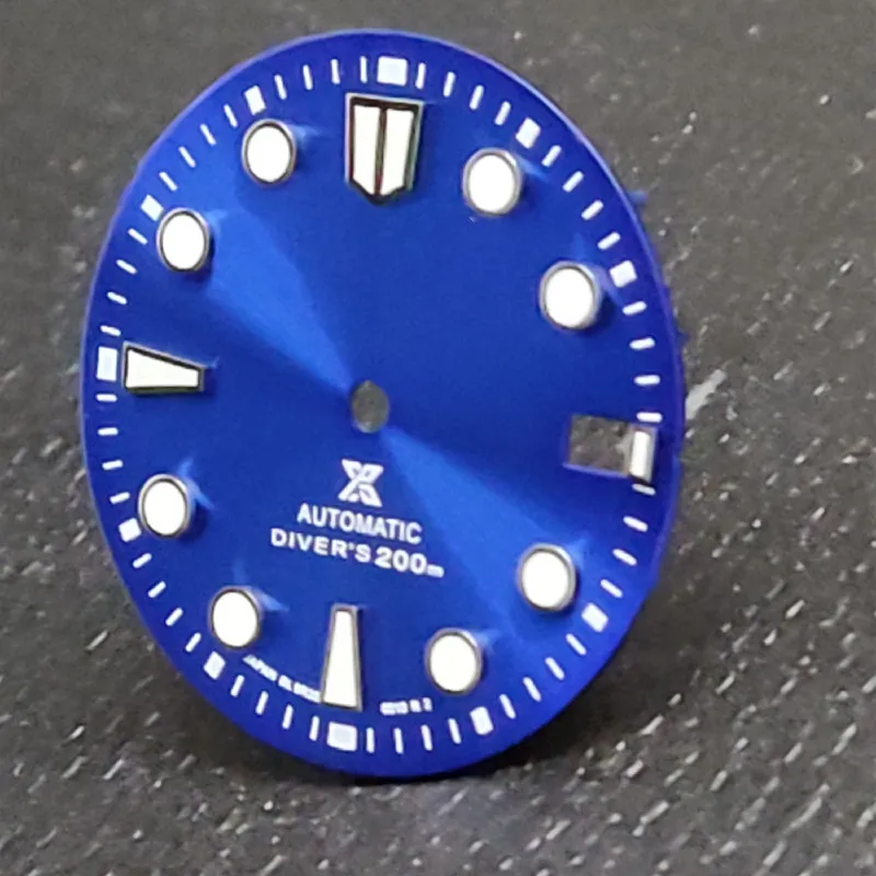 Watch accessories 28.5mm dial Colorful sunburst with C3 luminous fit SKX007 Diver‘s watch  for NH35 NH36  movement  with S logo