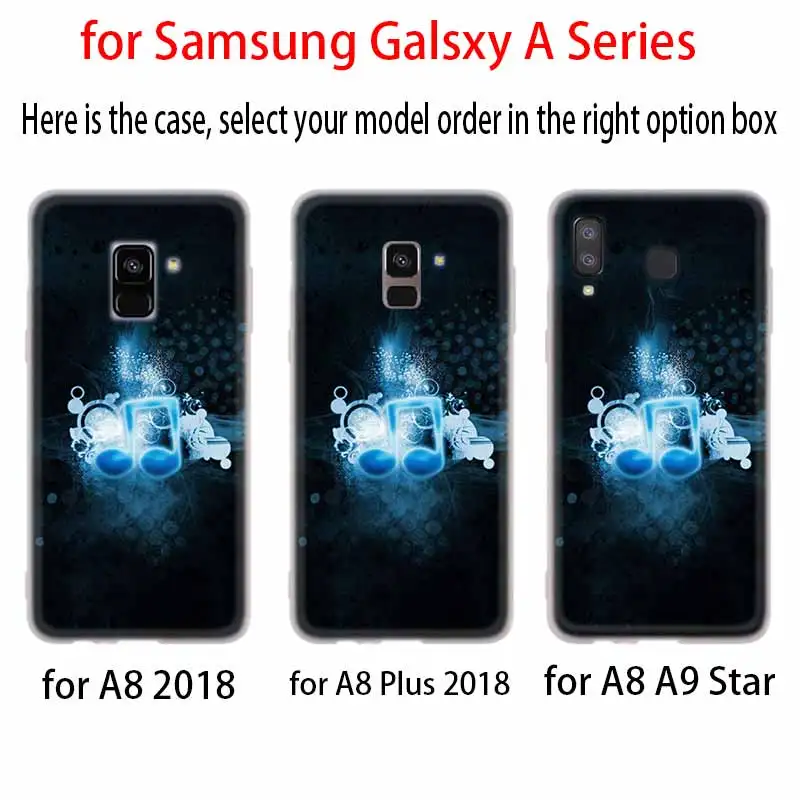 Musical notes Silicone Case For Samsung A52 A32 A12 A72 A42 A21S 5G A3 A5 A6 A7 A8 Plus 2018 Cover | Мобильные телефоны и