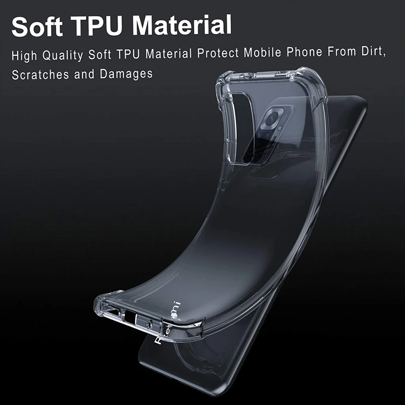 Прозрачный мягкий чехол из ТПУ для Xiaomi Redmi Note 8 9 10 Pro 4G 8T 9S 10S 8A Dual 9AT 9C Poco X3 NFC M3 F3 Mi 10T