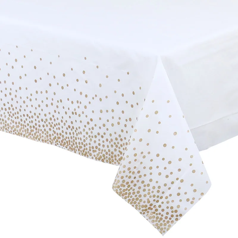 

1Pcs/lot Hot stamping party Tablecloth Happy Birthday Party Decorations Kids Baby Shower Party Decorations Supplies
