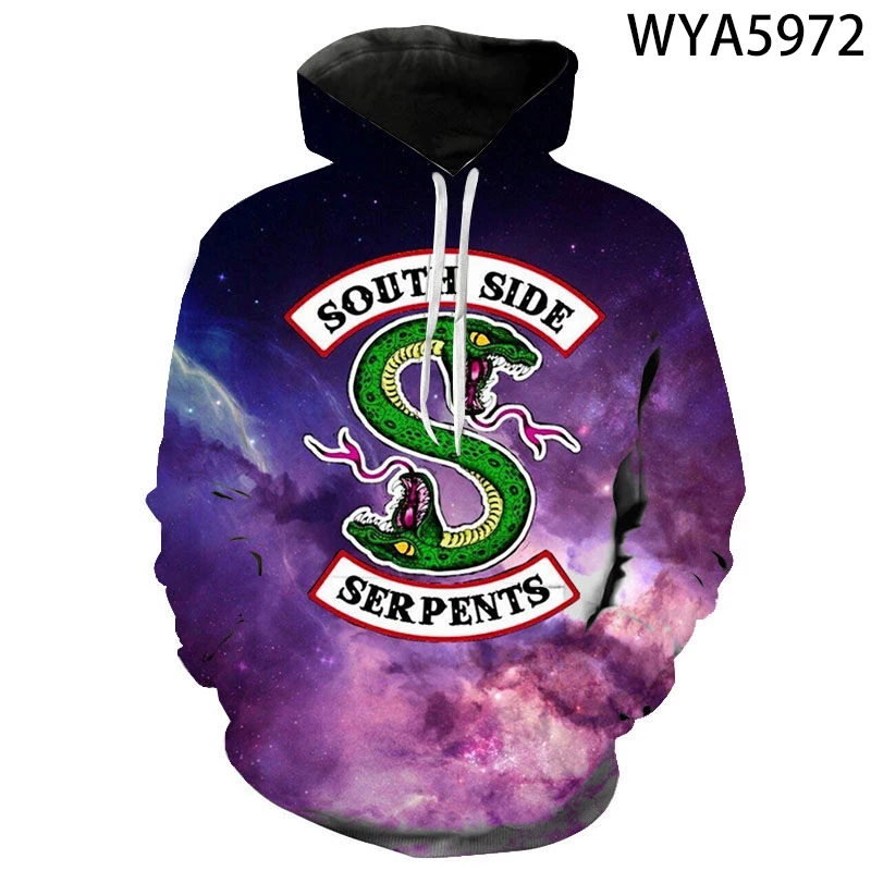 Весенне осенние толстовки с 3D принтом ривердэйл мужские женские детские модные