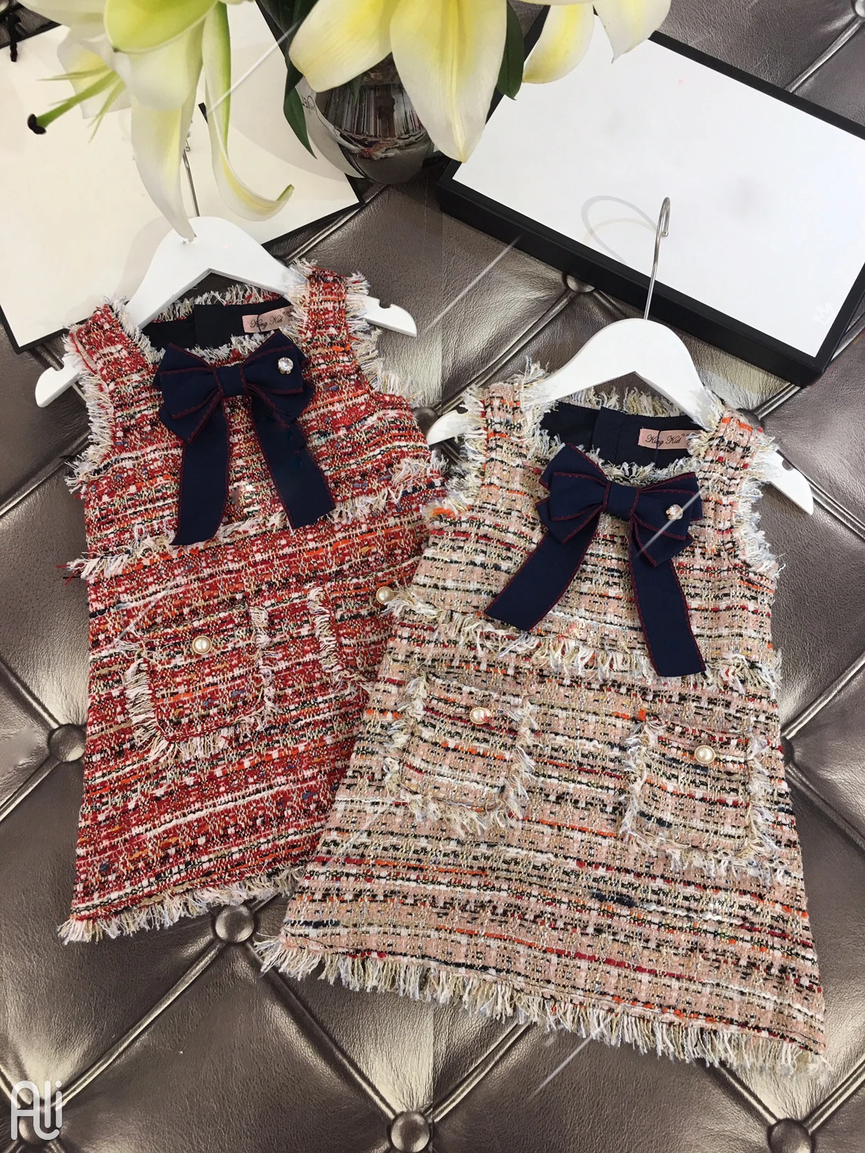 Платье-жилет для маленьких девочек с запахом вечерние платье принцессы