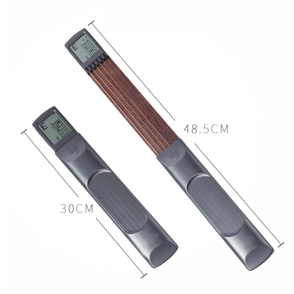 Portable 6-Tone Pocket Guitar Chord Trainer Practice Tool Can Rotate Diagram Screen Finger For Beginners | Спорт и развлечения