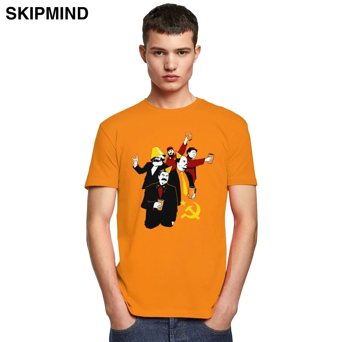 Забавные вечерние мужские футболки из хлопка в русском советском ССР футболка