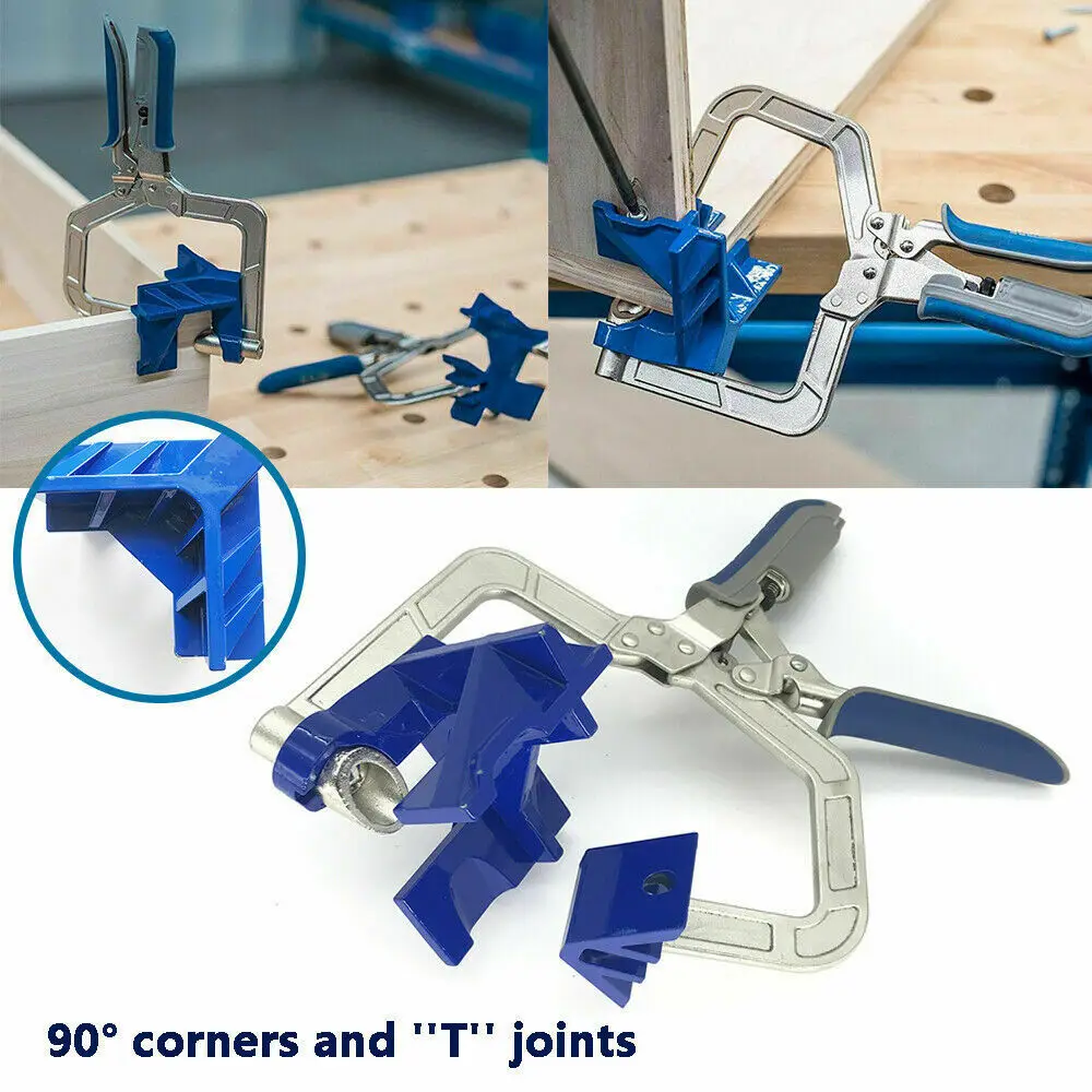 

1/2 шт. автоматический Регулируемый угловой зажим 90 градусов деревообрабатывающий зажим быстрые зажимы плоскогубцы для фоторамки угловой з...