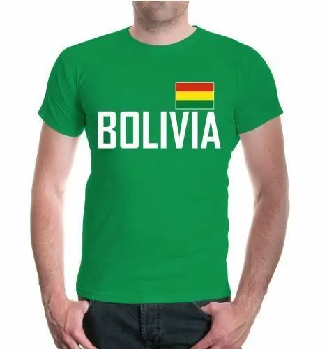 Мужская футболка унисекс с коротким рукавом Bolivia Fanshirt Jersey Flag|Мужские футболки| |