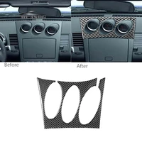 carbon fiber sticker radio air console panel cover modified decor accessories interior cover trim fit for nissan 350z 03 09