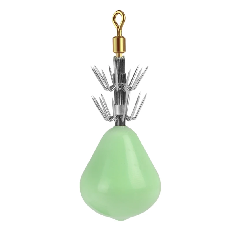 

Fluorescent Squid Jig Fishhook Luminous Glow Squid Jig Umbrella Shap Hook for Fly Fishing Perch and Luminous Sea Fishing