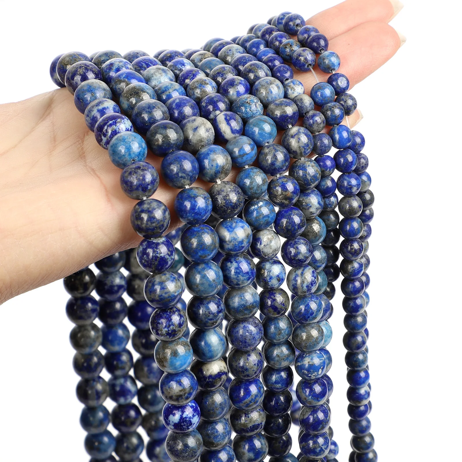 Бусины из натурального камня с ляпис-Лазуритом круглые бусины россыпью для