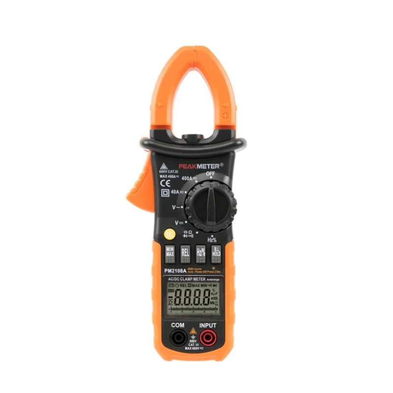 Peakmeter PM2108 PM2108A цифровой токоизмеритель переменного/постоянного тока 400A 4000