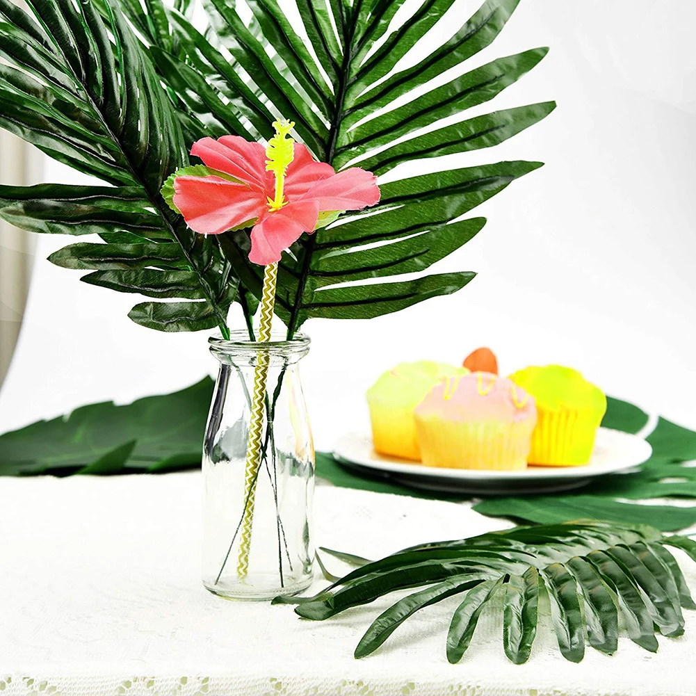 Durable Artificial Plants 1Pc Tropical Palm Leaf Fake Plant Home Office Wedding Party Decoration | Дом и сад