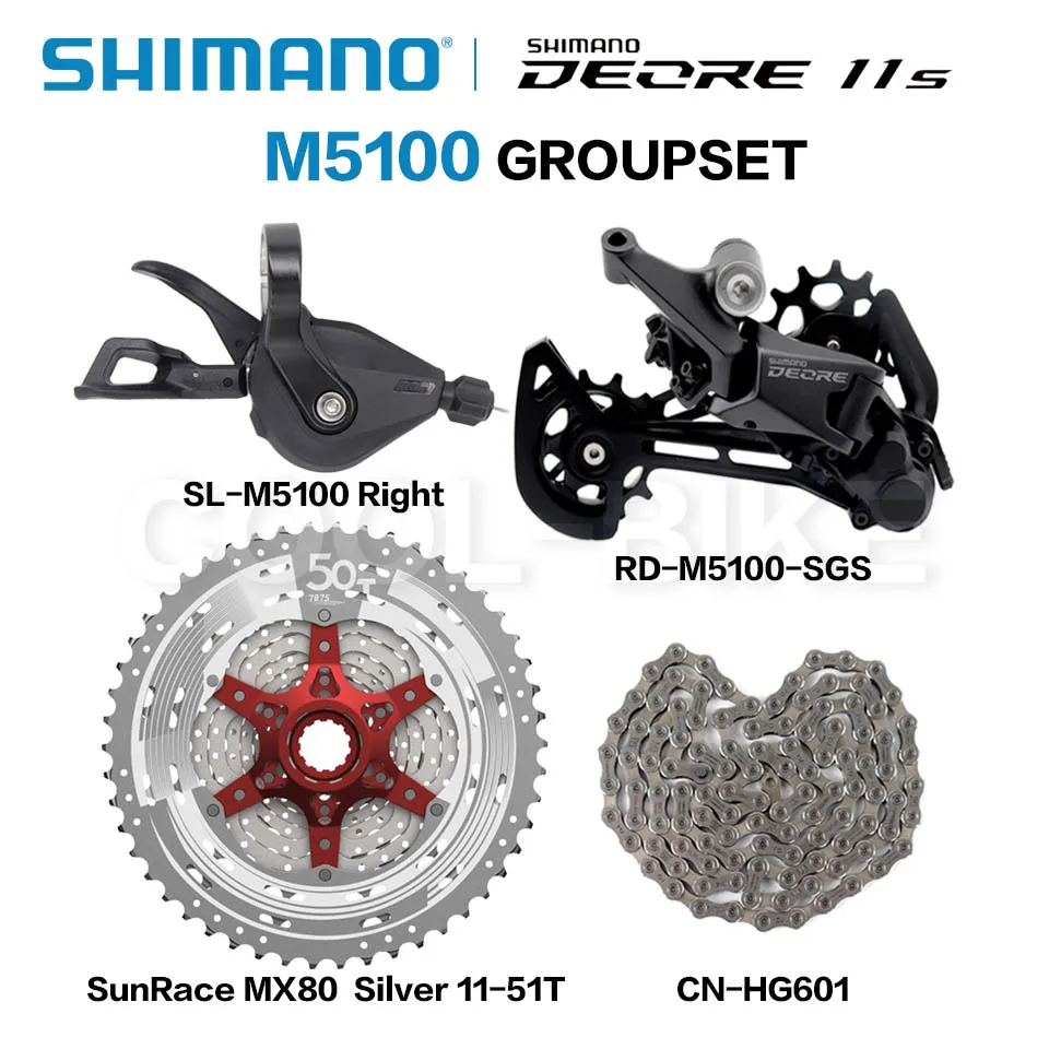 Набор скоростных компонентов SHIMANO DEORE M5100 M7000 1x1 механизм управления