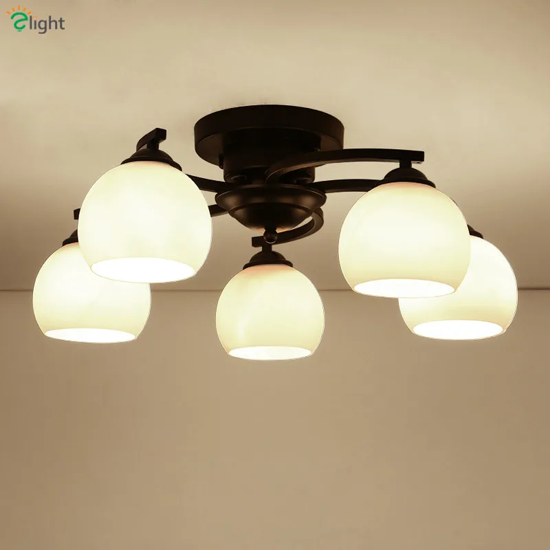 

85-265V Nordic New Arrivals Creative Windmill Iron Led Chandelier Light Foyer Bedroom Frosted Glass Ceiling Chandelier