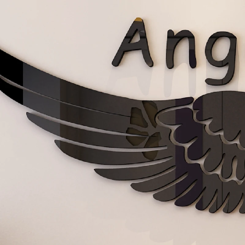 

WS63 Angel wings, acrylic 3D, wallpaper, living room, porch, dining room, bedroom, wall decoration.