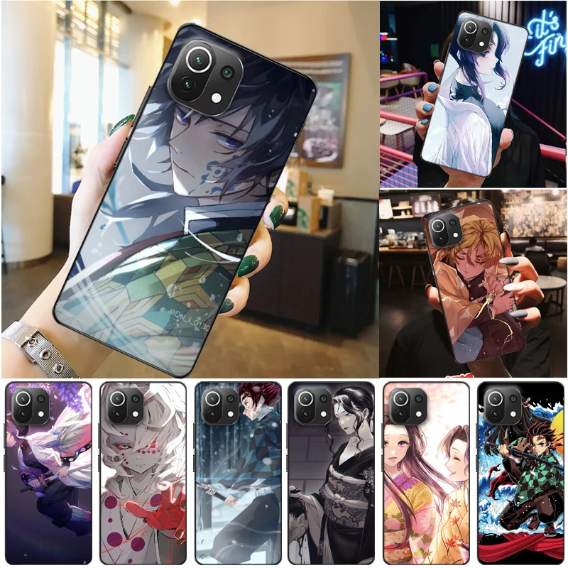 

Demon Slayer Agatsuma Zenitsu Kamado Nezuko Kamado Tanjirou Kimetsu No Yaiba Phone Case For Xiaomi 11 Lite Pro Ultra Soft TPU