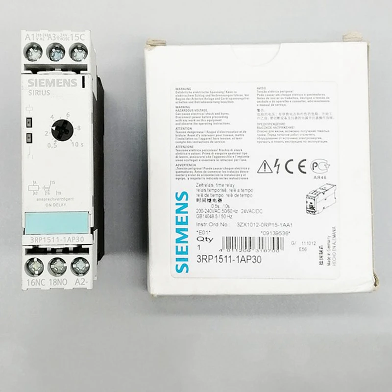 

1pce 3RP1511-1AP30 1525-1BP30 2BW30 Siemens time relay for Otis elevator Accessories XP040I