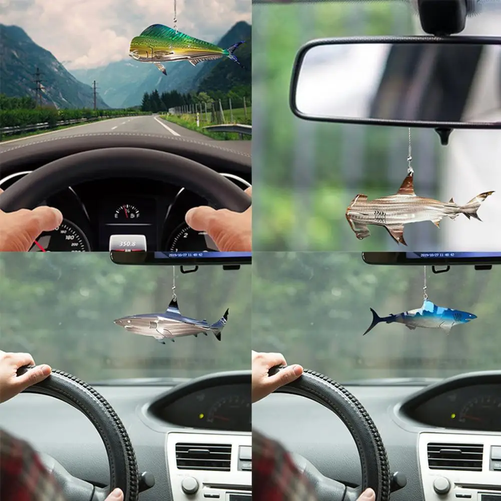 2D милый автомобильный аксессуар подвеска в виде рыбы акулы Кита стандартный
