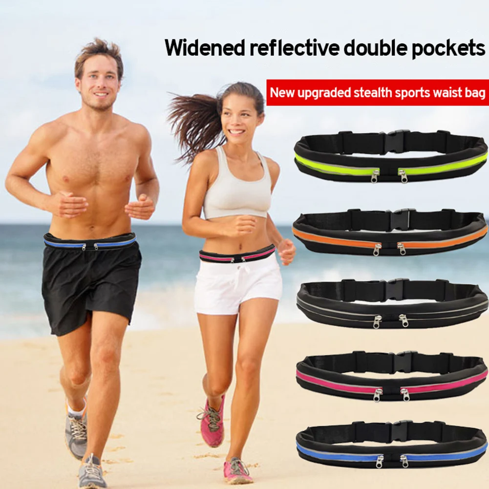 

Gym Running Bag Sports Waist Bag Men Women Running Fitness Cycling Waterproof Invisible Belt Adjustable Anti-Theft Mobile Phone